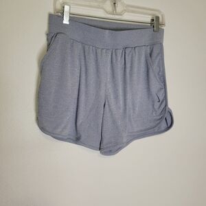 New nike yoga blue/white stripes shorts